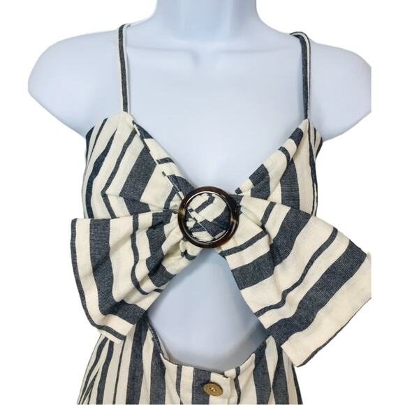 Nasty Gal On the Right Lines Striped Cut-Out mini Dress NWT - Picture 7 of 16